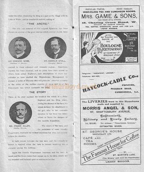 London Hippodrome Programme 1909 