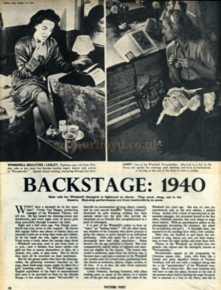 BACKSTAGE: 1940