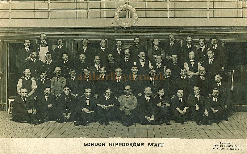 The London Hippodrome Staff of 1918 - Courtesy Paul Gaby