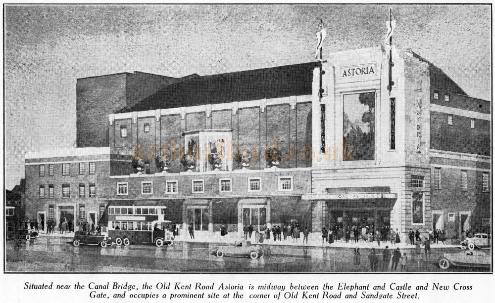 The Old Kent Road Astoria - From The Opening Souvenir Programme for the Theatre.