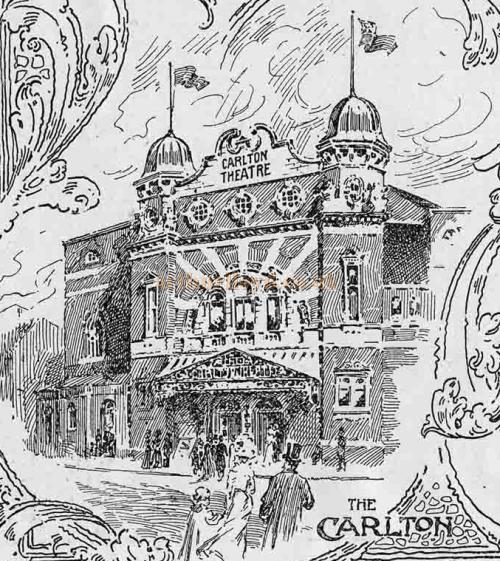 The Carlton Theatre, Birmingham - From an illustration in the Playgoer of 1901 / 1902 - Courtesy Iain Wotherspoon.