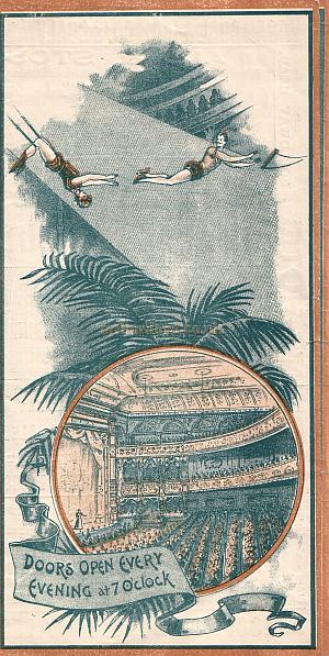 Programme for The Empire Palace, Birmingham 1895 