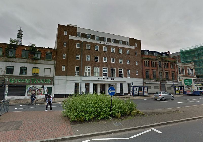 A Google StreetView Image of the site of the Metropole Theatre, Birmingham today - Click to Interact.