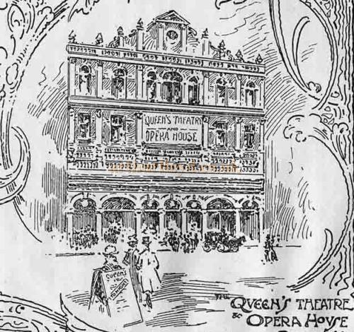 The Queen's Theatre and Opera House, Birmingham - From an illustration in the Playgoer of 1901 / 1902 - Courtesy Iain Wotherspoon.