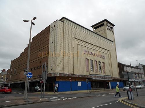 A photograph of Funny Girls, Blackpool, formerly the Odeon Theatre, in August 2012 - Photo M. L.