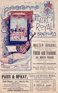 Programme for Henry Irving and Ellen Terry and the Lyceum Theatre, London, Company in 'The Merchant of Venice' at the Theatre Royal, Bradford for the week beginning March the 11th 1901 for six nights and one Matinee - Click to see entire Programme.
