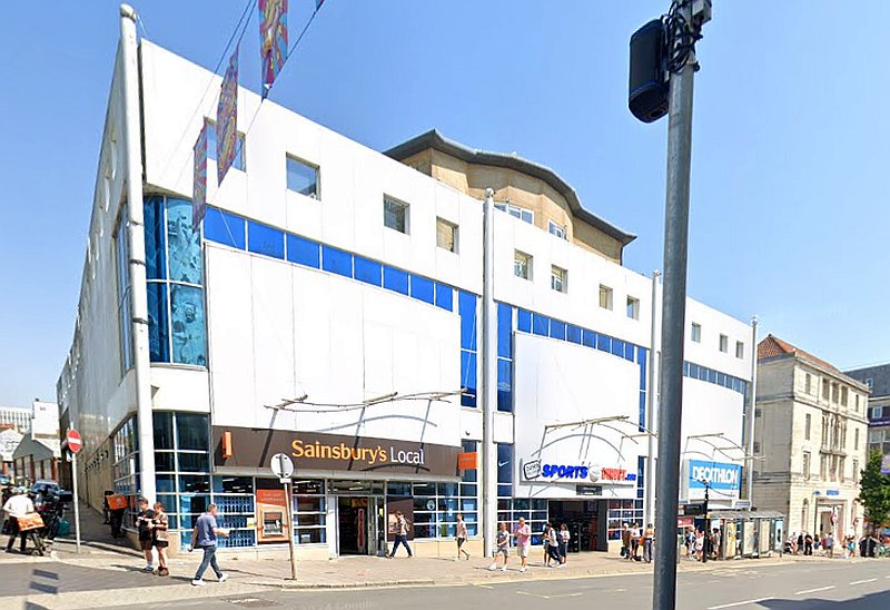 A Google StreetView Image showing the site of the former Imperial Theatre, Brighton in August 2024 - Click to Interact.