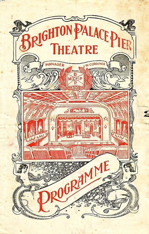 A Programme for Robinson Crusoe at the Palace Pier Theatre, Brighton in 1923
