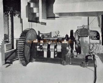The Motor driven Three-Ram Pump and Hydraulic Accumulator.