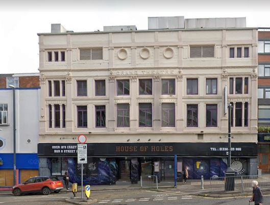 A Google StreetView Image of the former Grand Theatre, Derby in October 2020 - Click to Interact.