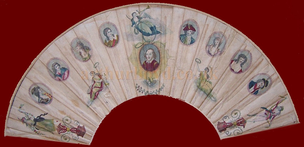 A Fan commemorating the opening of the third  Theatre Royal Drury Lane in 1794