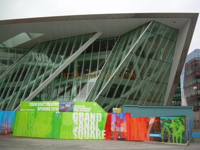 The Grand Canal Theatre, Dublin whilst under construction in January 2010 - Courtesy Des Kerins