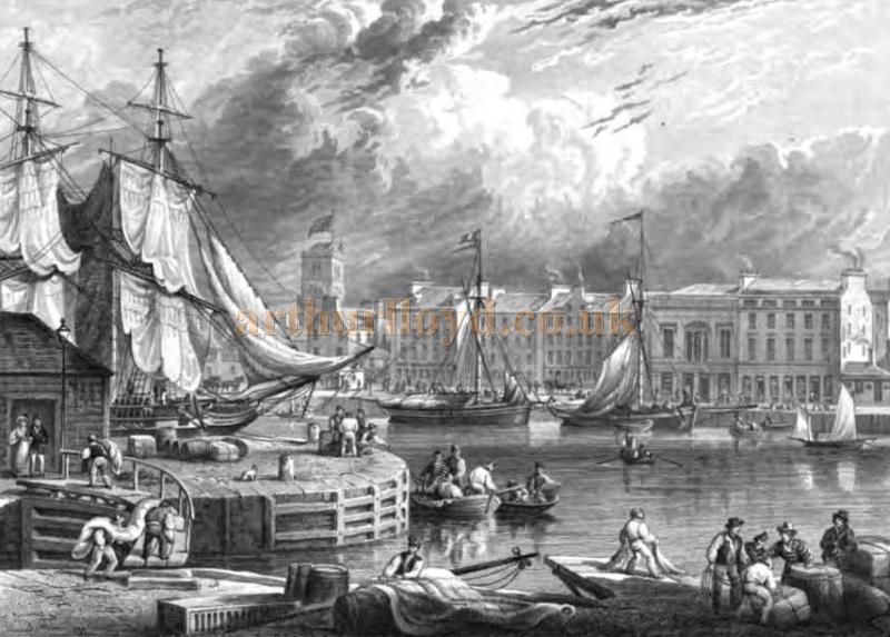 A drawing of the New Exchange, Dundee, and Shipping from around 1836 - Courtesy Graeme Smith 