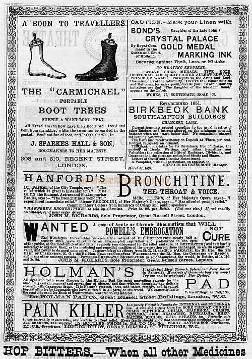 A Programme for Aladdin at the original Gaiety Theatre - 1882