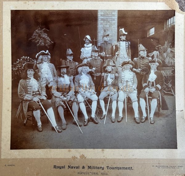 A Photograph showing members of a Royal Naval and Military Tournament which was performed at the Agricultural Hall in the early 1900s taken by the renowned Photographer Carl Vandyk - Courtesy Tracey Proctor.