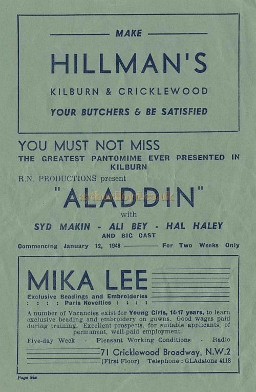 'Where The Rainbow Ends' at the Kilburn Empire 