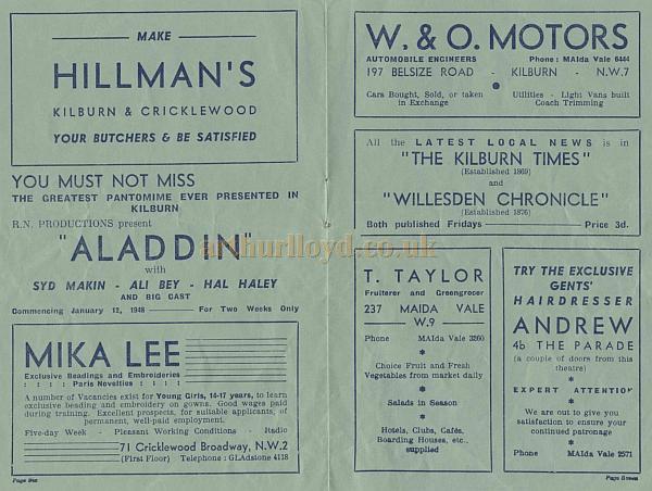 'Where The Rainbow Ends' at the Kilburn Empire 