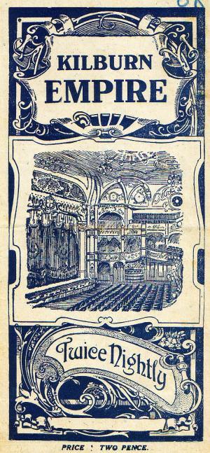 Front Cover from various Programmes for the Kilburn Empire Theatre in 1919