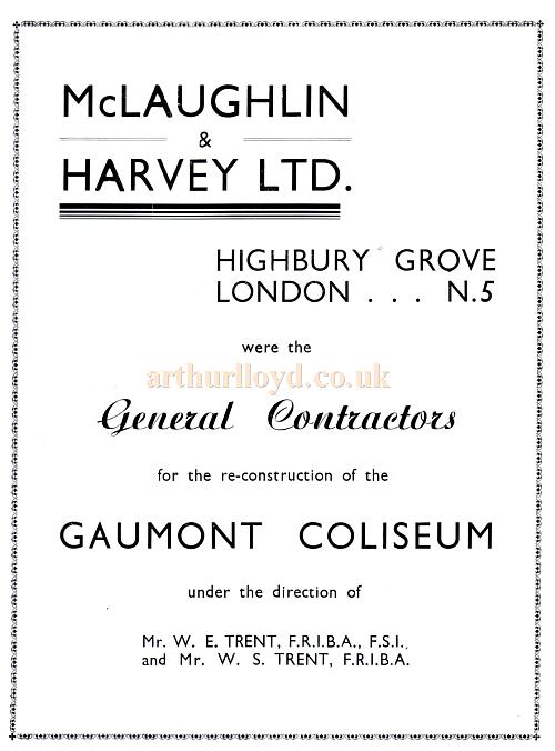 The reopening programme for the Leeds Coliseum / Gaumont Cinema in 1938 The reopening programme for the Leeds Coliseum / Gaumont Cinema in 1938