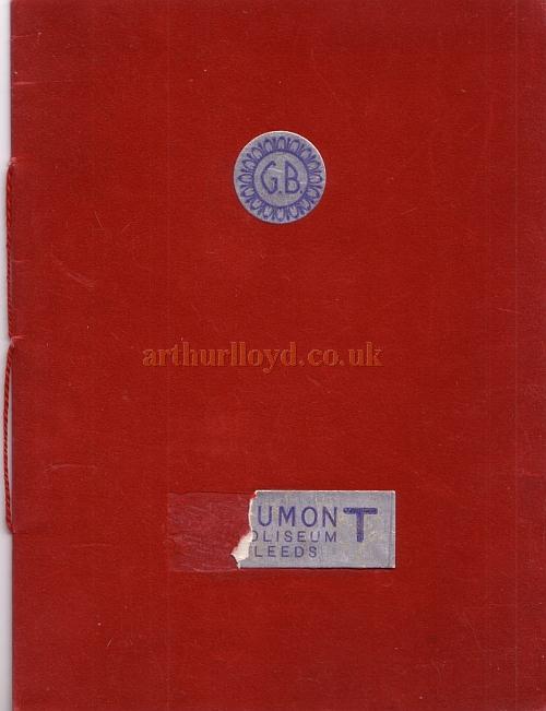 The reopening programme for the Leeds Coliseum / Gaumont Cinema in 1938 The reopening programme for the Leeds Coliseum / Gaumont Cinema in 1938