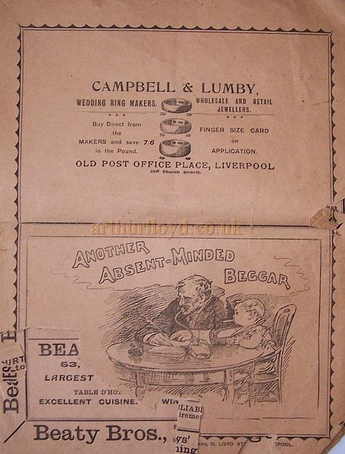 A programme for 'San Toy' at the Royal Court Theatre, Liverpool for September the 23rd 1901 - Courtesy Roy Cross