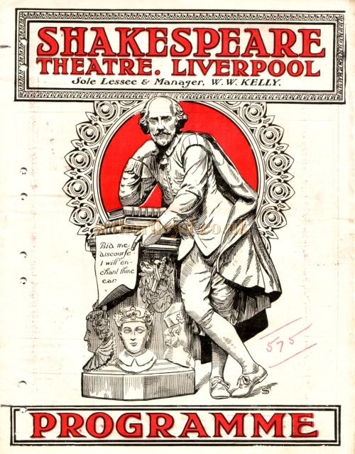A Programme for 'A Pair of Silk Stockings' at the Shakespeare Theatre, Liverpool on October 5th 1914 - Courtesy Roy Cross