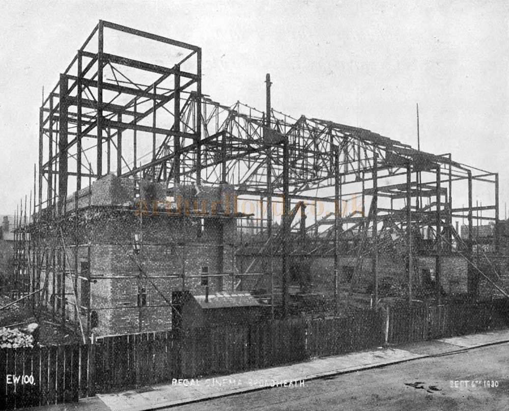The Regal Super Cinema, Altrincham under Construction in 1930 - From the Opening Programme for the Theatre on the 13th of May 1931 - Kindly Scanned and sent along for inclusion on the site by Laura Jamson.