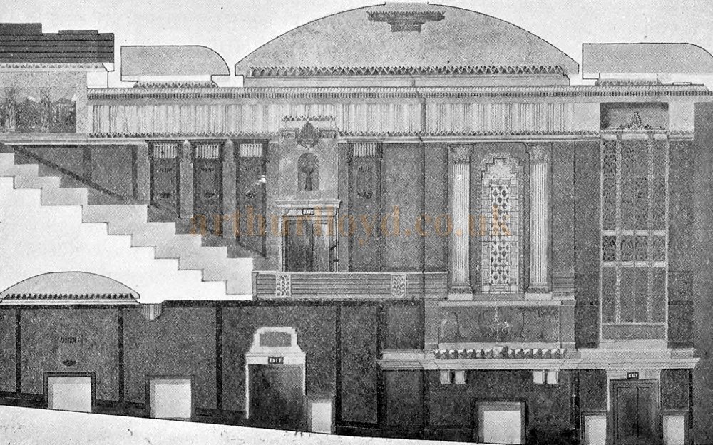 The Side Wall of the Auditorium of the Regal Super Cinema, Altrincham - From the Opening Programme for the Theatre on the 13th of May 1931 - Kindly Scanned and sent along for inclusion on the site by Laura Jamson.