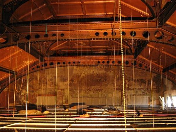 The remains of the original Devonshire Hall, Morecambe lie hidden above the false ceiling of More Music, Morecambe - Photo 2010 Courtesy KR.