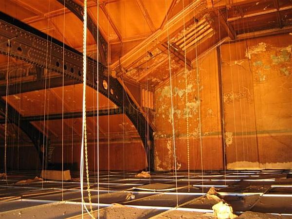 The remains of the original Devonshire Hall, Morecambe lie hidden above the false ceiling of More Music, Morecambe - Photo 2010 Courtesy KR.