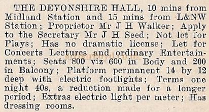 A contemporary cutting from the 'Dangerfield General Entertainment Guide of 1901 - Courtesy Roger Fox.