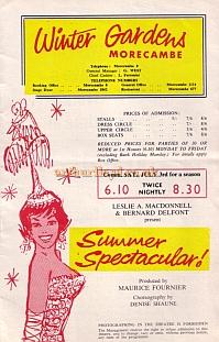 A programme for a Leslie A. Macdonell & Bernard Delfont 'Summer Spectacular' show at the Winter Gardens, Morecambe - Courtesy Roy Cross.