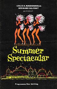 A programme for a Leslie A. Macdonell & Bernard Delfont 'Summer Spectacular' show at the Winter Gardens, Morecambe - Courtesy Roy Cross.