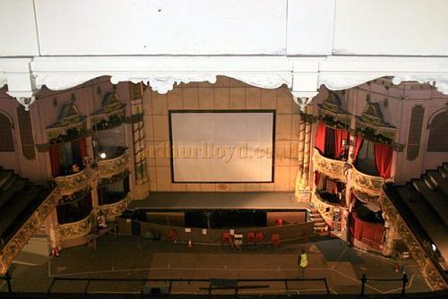 The Auditorium and Stage of the Winter Gardens'  Victoria Pavilion Theatre, Morecambe during assessment work for the proposed renovation of the Theatre in September 2008 - Courtesy Roger Fox. 