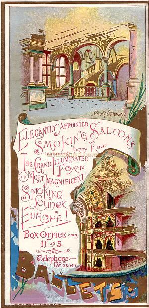 Programme for the Palace Theatre of Varieties March 17th 1894