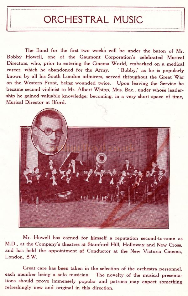 The Opening Souvenir Programme for the Gaumont Palace Theatre, Peckham 
