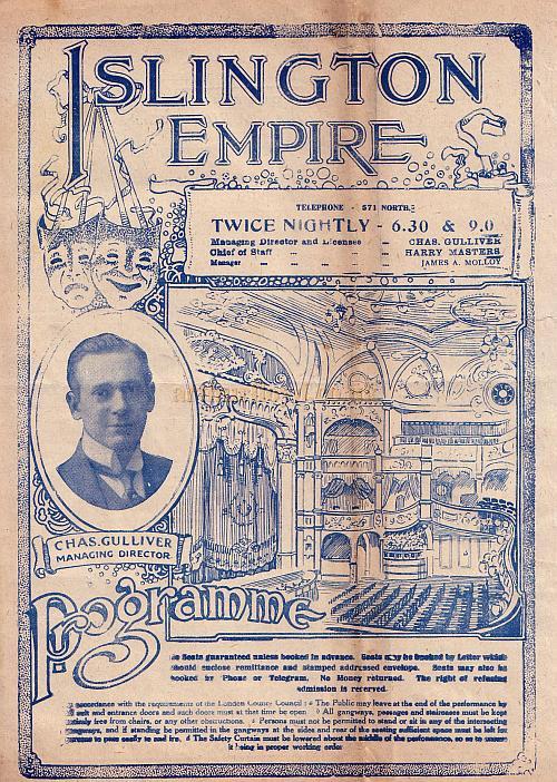 A Programme for 'Hip Hip Hooray!' at the Islington Empire in 1917
