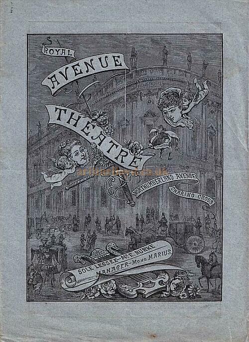 A Programme for 'Madame Favart' at the Royal Avenue Theatre Circa 1880s