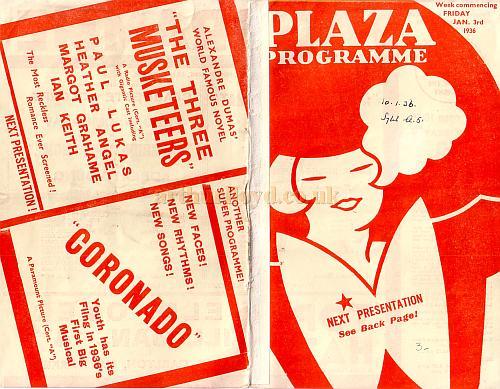 A Programme for the Plaza Theatre, London