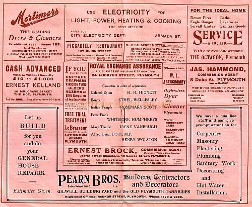A Programme for 'The Price of Wisdom' at the Theatre Royal, Plymouth in 1932