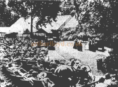 A view of the Regent's Park Theatre on its opening day, 5th of June 1933 - From the Daily Mail, 6th June 1933.