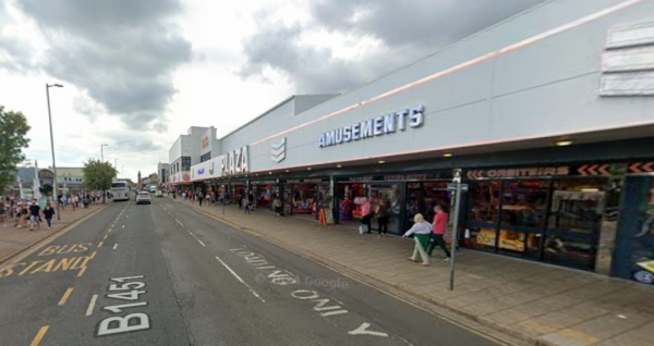 A Google StreetView showing the Plaza Amusement Arcade Skegness, formerly the Parade Cinema, in August 2022 - Click to Interact.