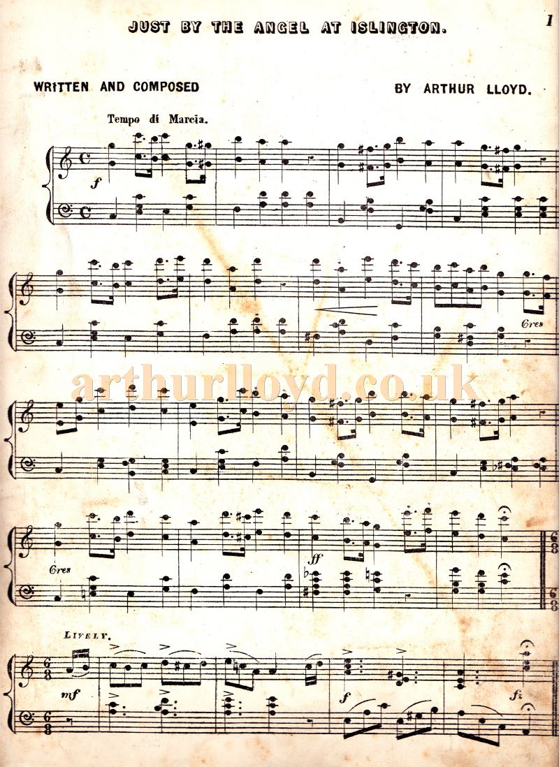 Arthur Lloyd's 'Just By The Angel At Islington'