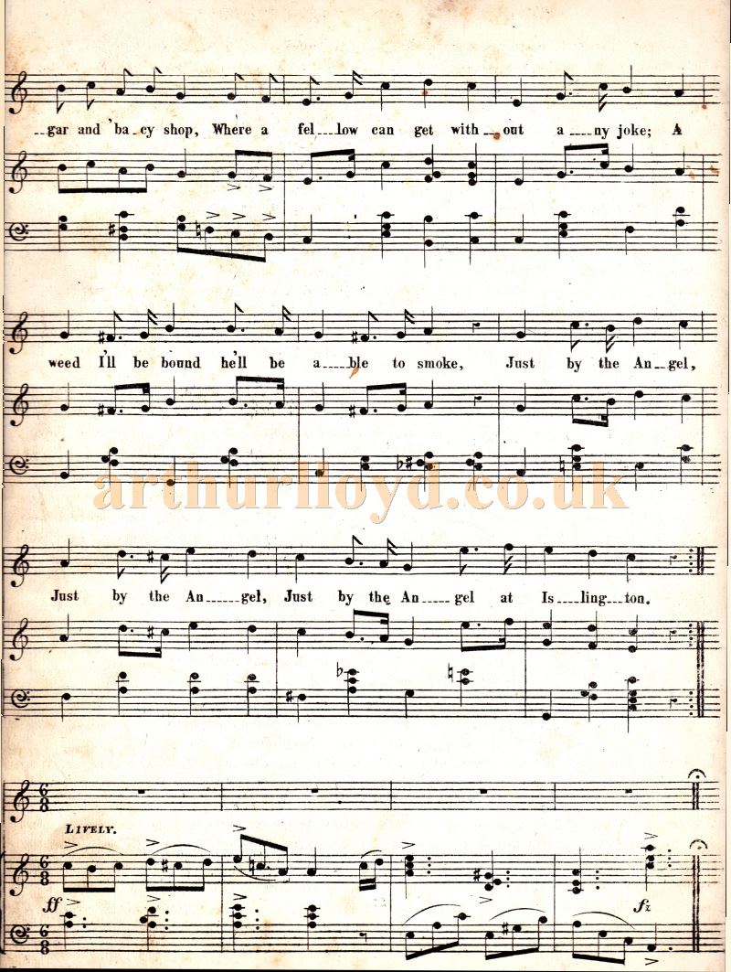 Arthur Lloyd's 'Just By The Angel At Islington'