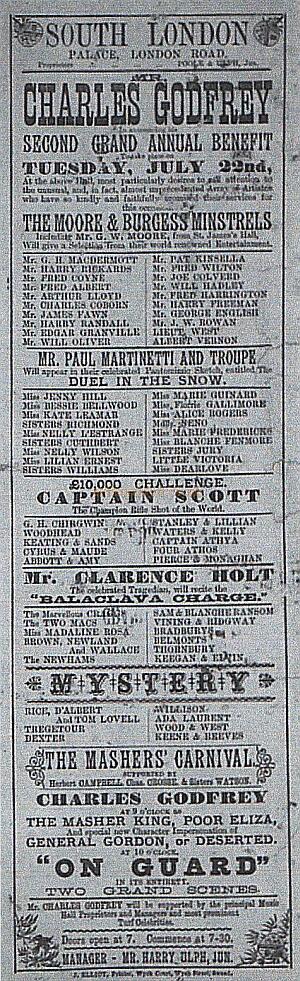 A South London Palace Bill with Arthur Lloyd for July 22nd, year unknown