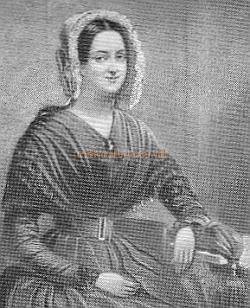 Drawing of  Madame Plessy - From the book 'The St James's Theatre, it's strange & Complete History' by Barry Duncan 1964.
