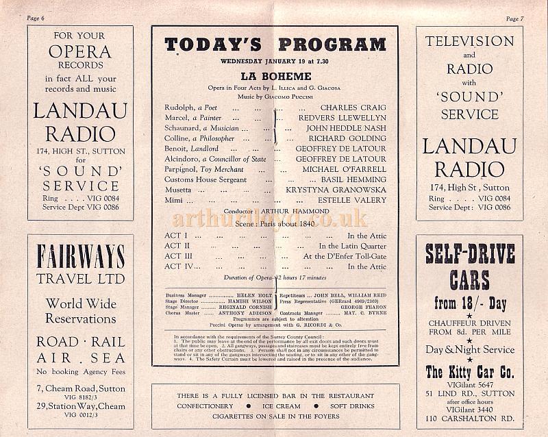A Programme for the Granada, Sutton, Surrey - 1955