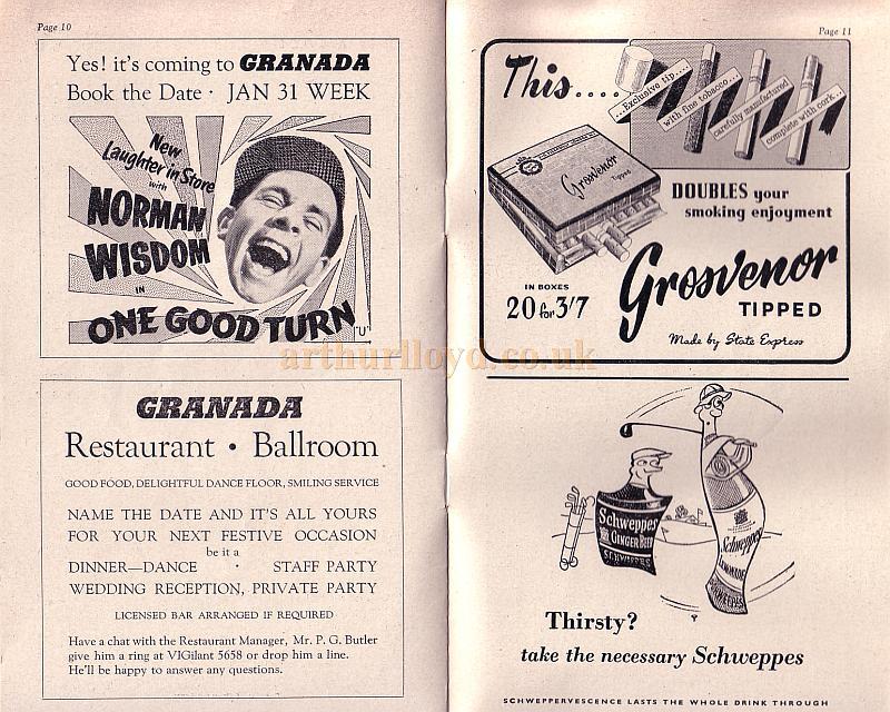 A Programme for the Granada, Sutton, Surrey - 1955