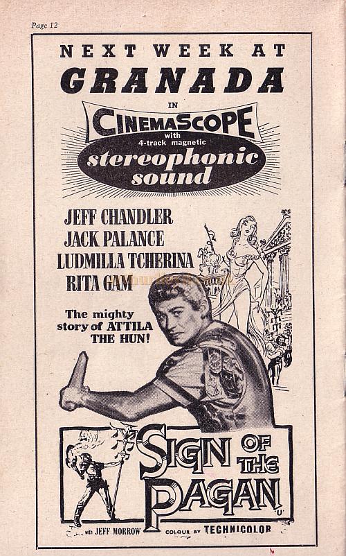 A Programme for the Granada, Sutton, Surrey - 1955