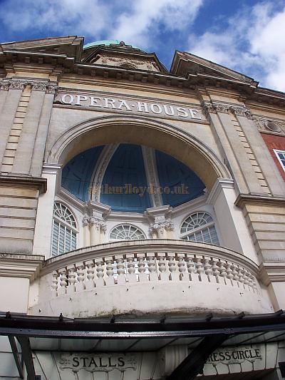 The elaborate Facade over the main entrance to the Tunbridge Wells Opera House in August 2008 - Photo (c) M. L. 08 